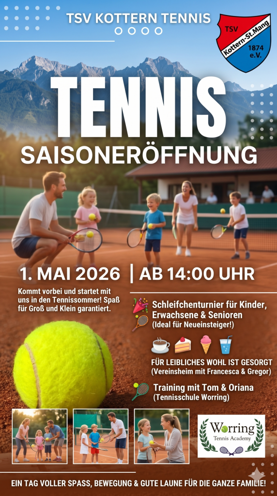 Tennis in Kempten - Saisoneröffnung beim TSV Kottern Tennis